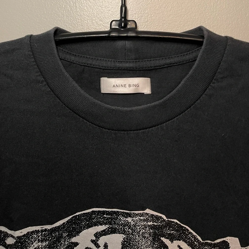 Anine Bing Black Graphic Short Sleeve Tee - Picture 4 of 6